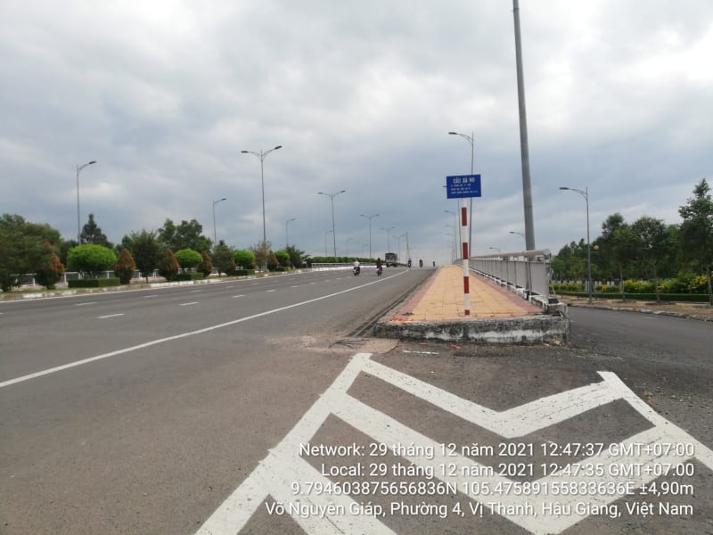 VT58 Đường Nguyễn Huệ Phường 4 từ Kênh Mương Lộ 62 đến Cầu Xà No
