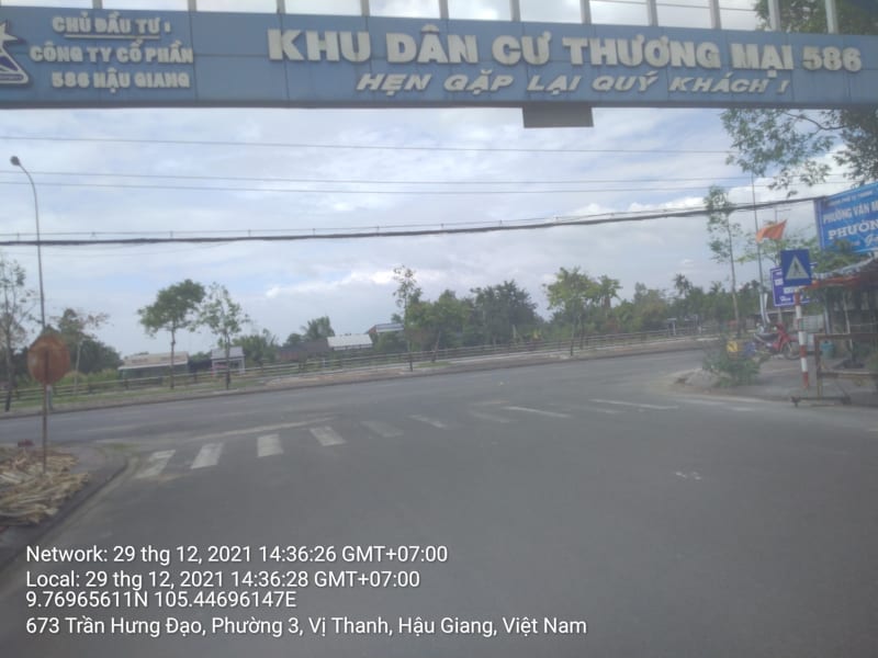 VT72 đg vào khu dân cư Thương mại phương VII (586) trần Hưng Đạo về ranh khu dân cư thương mại