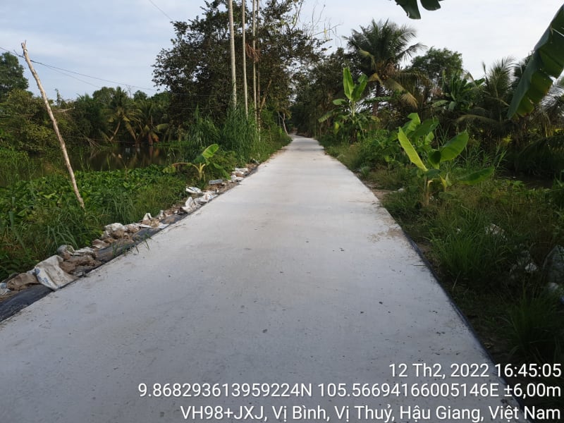 VTY 119 các tuyến lộ bê tông/ nhựa dưới 3m, xã Vị Bình