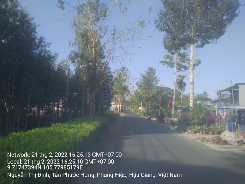 PH40-1 đường Nguyễn Thị đinh ngã tư Báu tàu về UBND xã Tân Phước Hưng