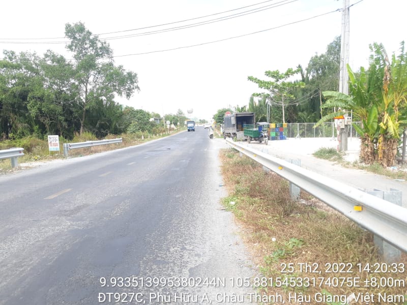 CT50, đường tỉnh 927c, đoạn giáp ranh thị xã ngã bảy đến Quốc lộ, xã Phú Tân, xã Tân Thành