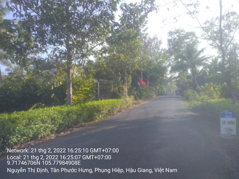 PH44 đường Nguyễn Thị đinh ngã tư Báu tàu về UBND xã Tân Phước Hưng
