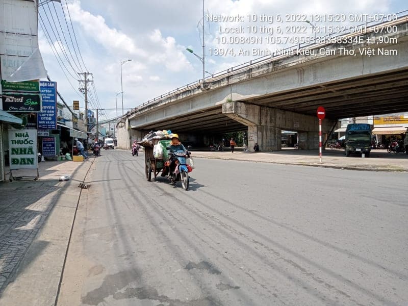 NK24 Đường 3 tháng 2, Ba bên chân cầu Cái Răng đến Sông Cần Thơ tsss 1m2 khoảng 61 triệu đất thổ cư