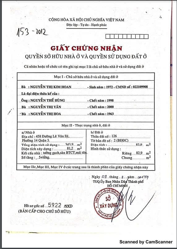 BĐS Liền Thổ (thổ cư) 83m² 5 tầng tại Phường Nhiêu Lộc, Hồ Chí Minh mới