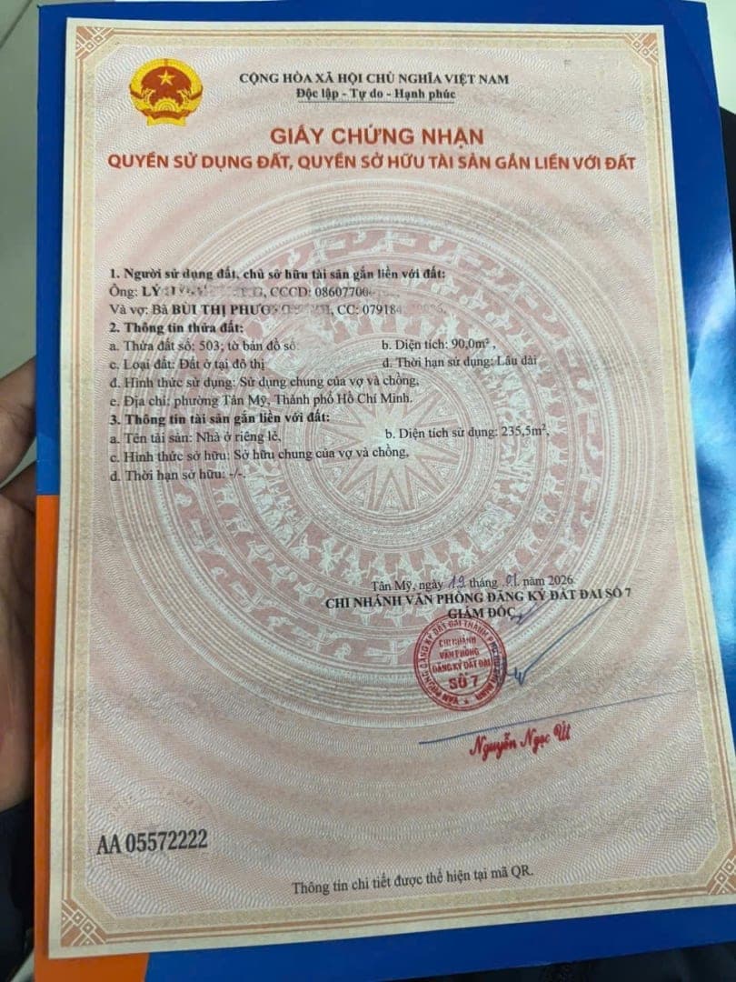 Nhà riêng đường Phạm Hữu Lầu Phường Tân Mỹ TPHCM