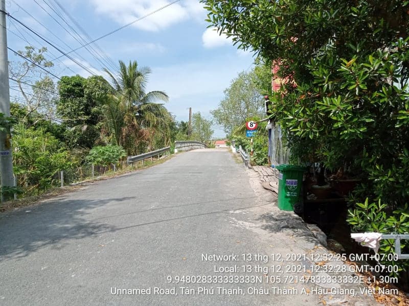 CTA54 thị trấn Cái Tắc, xã Tân Phú Thạnh, tuyến lộ Cặp sông Ba láng (lộ 3,5m) từ Cầu Rạch Trầu lớn đến cầu So Đũa Bé (Ranh xã thạnh xuân).